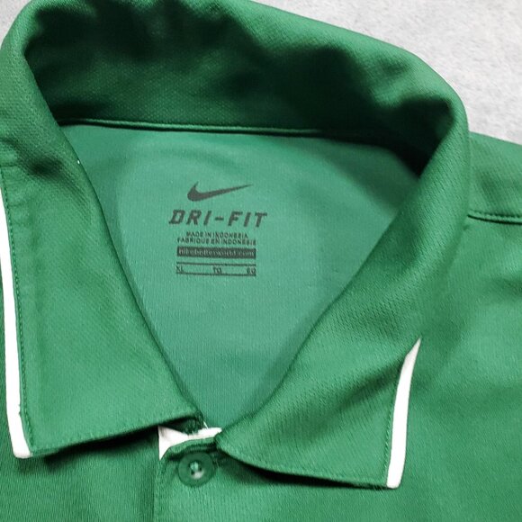 Nike Dri-Fit Performance Polo Marshall Softball Logo Green Shirt Men Sz XL - Picture 3 of 12